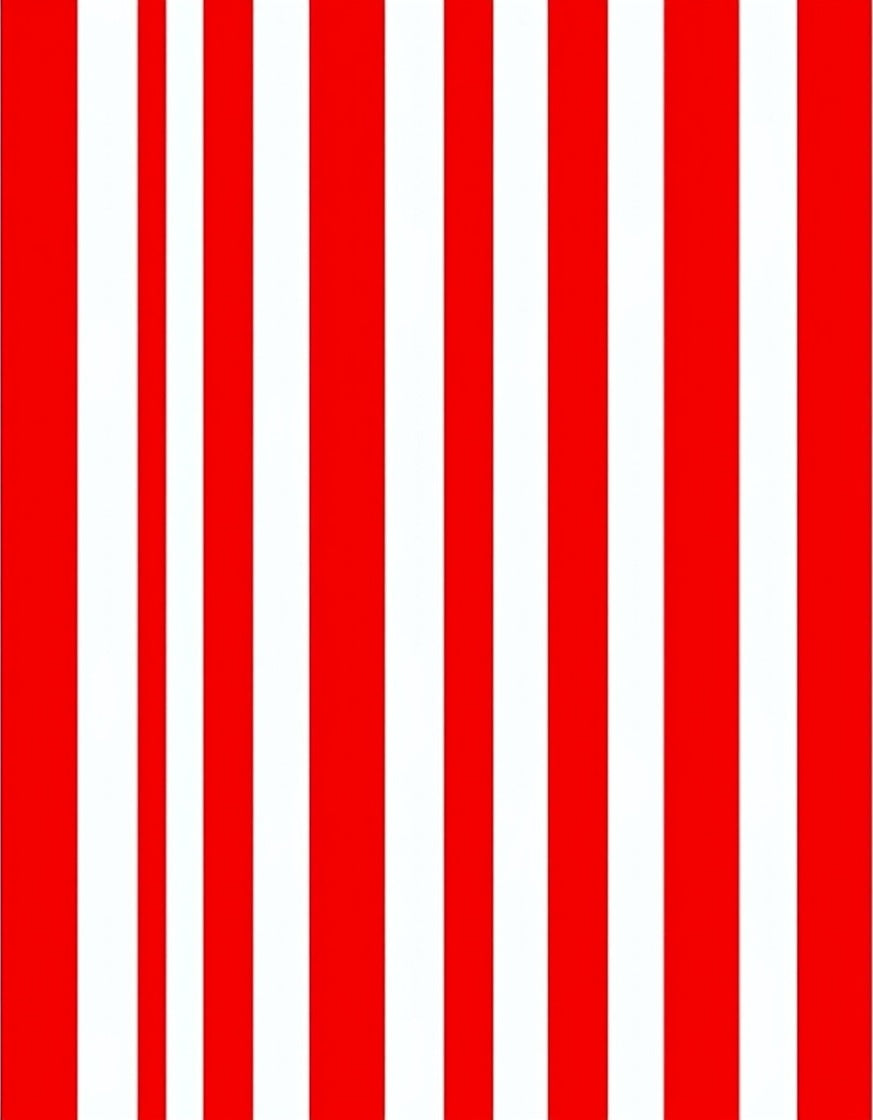 Bold Red White Vertical Stripes Rug