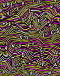 Bold Wavy Letter Abstract Rug