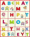 Playful Alphabet Characters Multi-Color Rug