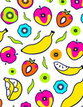 Vibrant Fruit Medley Collage Rug