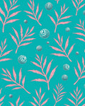 Pink Coral Abstract Orb Oceanic Rug