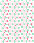 Pastel Pink Mint Droplet Circles Rug