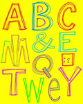Vibrant Alphabet Art Rug
