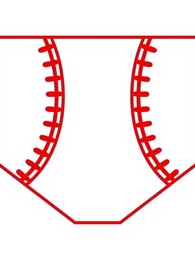 Crimson Red Baseball Stitch Rug