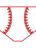 Crimson Red Baseball Stitch Rug