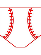 Crimson Red Baseball Stitch Rug