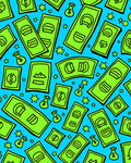 Green Money And Stars Rug