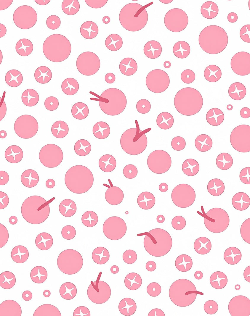 Pink Frosted Bubble Sparkle Scatter Rug