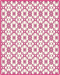Ornate Magenta Damask Lattice Rug