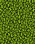 Neon Dollar Sign Collage Rug
