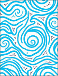 Aqua Swirls with Triangles Rug
