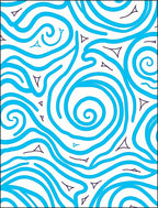 Aqua Swirls with Triangles Rug
