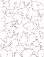 Red Orchid Abstract Contemporary Bloom Rug