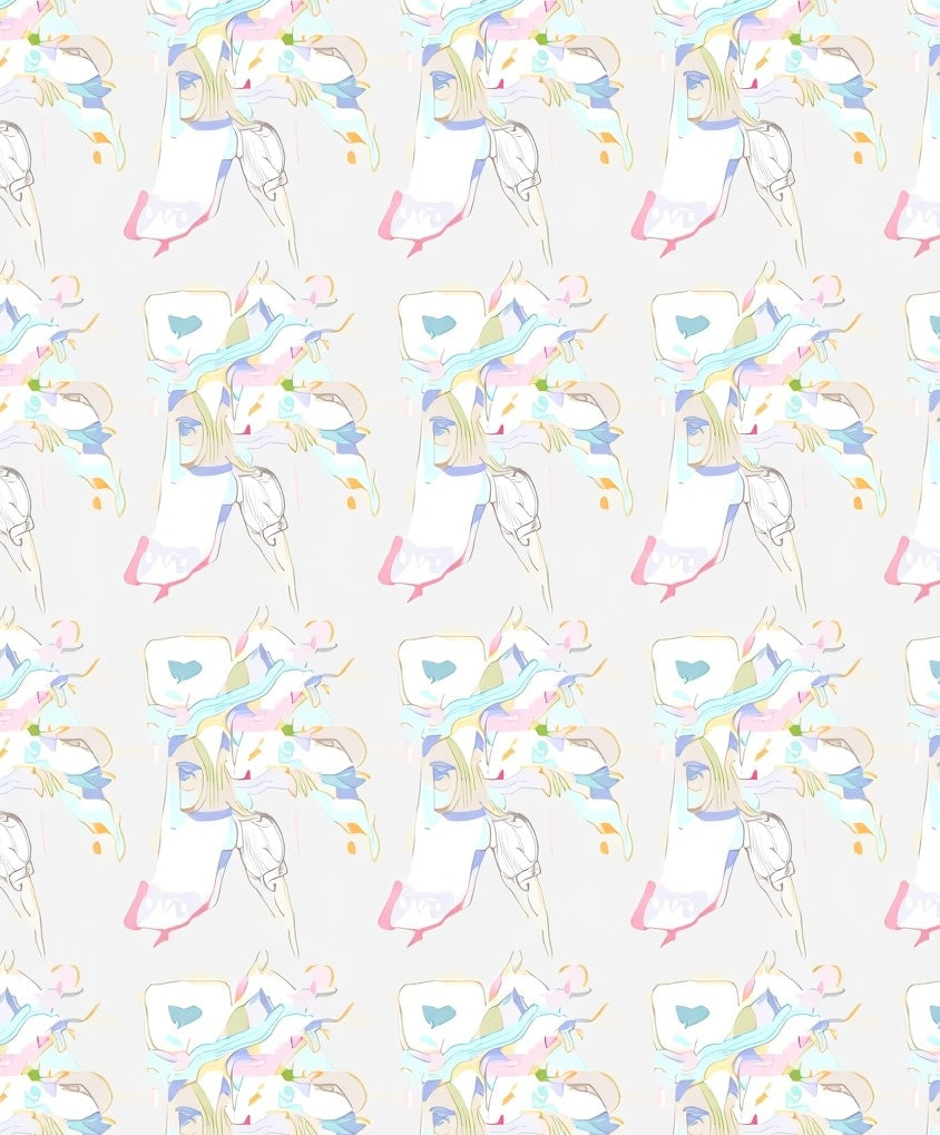 Ethereal Pastel Abstract Brushstroke Rug