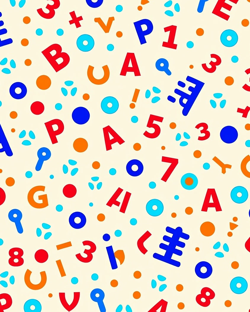 Playful Alphabet Number Scatter Rug