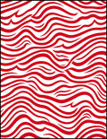 Abstract Red Wave Line Harmony Rug