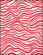 Abstract Red Wave Line Harmony Rug
