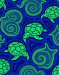 Oceanic Blue Green Sea Turtle Swirls Rug