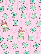 Whimsical Castle Alphabet Blocks Rug
