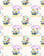 Whimsical Pastel Cloud Caravan Rug