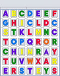 Colorful Alphabet Blocks Grid Rug