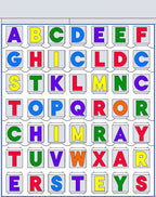 Colorful Alphabet Blocks Grid Rug