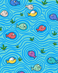 Cute Colorful Fish Whimsical Water Scene Rug