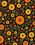 Retro Sunshine Floral Garland Rug