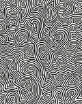 Bold Black White Abstract Maze Rug