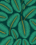 Emerald Green Feathered Canopy Rug