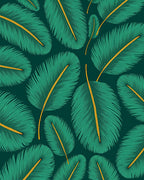 Emerald Green Feathered Canopy Rug