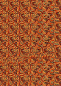 Whimsical Amber Swirl Floral Rug