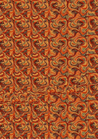Whimsical Amber Swirl Floral Rug