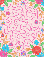 Pink Floral Maze Garden Rug