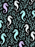 Pastel Seahorse Coral Scene Rug
