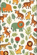 Whimsical Jungle Animals and Foliage Rug