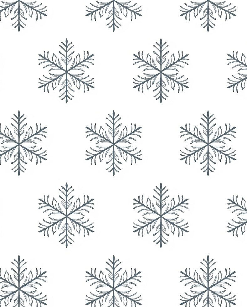 Winter Blue Snowflake Repeat Rug