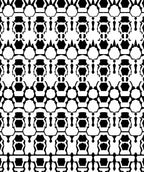 Bold Black White Abstract Hexagon Rug