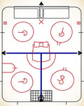 Hockey Ice Rink Diagram Line Art Rug