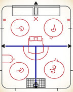 Hockey Ice Rink Diagram Line Art Rug