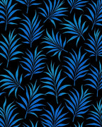 Deep Blue Tropical Foliage Rug