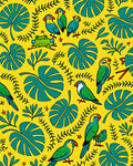 Tropical Parrot and Frog Jungle Rug