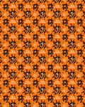 Bold Orange Abstract Creature Repeat Rug