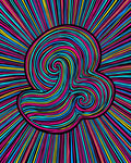 Vibrant Neon Swirl Burst Rug