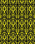 Bold Yellow Black Tribal Imprints Rug