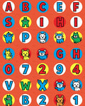 Playful Alphabet Animal Circular Collage Rug