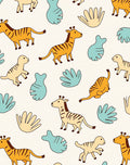 Jungle Animals Playful Safari Scene Rug