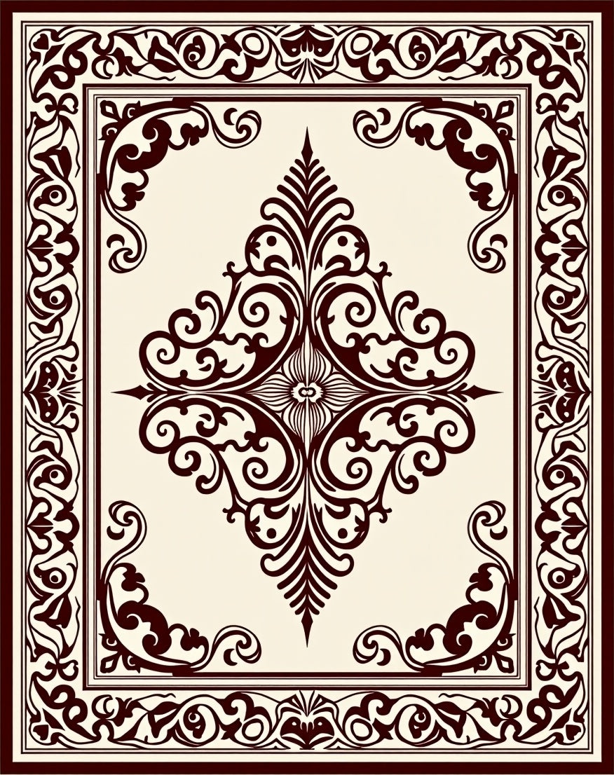 Rich Crimson Florentine Medallion Rug