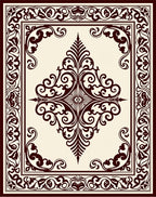 Rich Crimson Florentine Medallion Rug