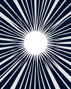 Bold Navy Sunburst Radiance Rug